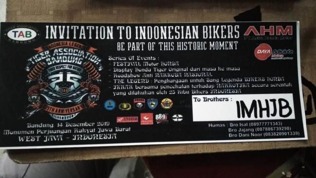 Honda Community Undangan Anniversary Ke25 Tiger